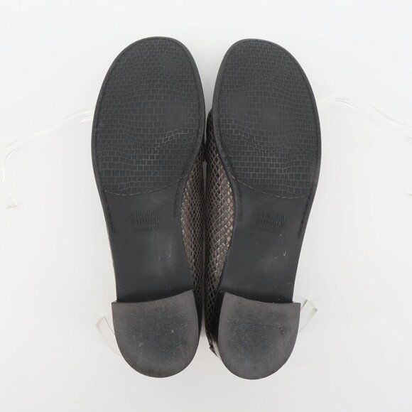 VTG Stuart Weitzman Women 9.5 SS Black Leather Loafers Slip On Shoes Style 19265 - Picture 9 of 13